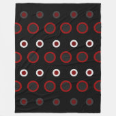 Mittelalterliche Moderne Rot, Schwarz und Grau Fleecedecke (Vorderseite)