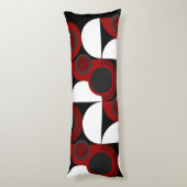 Mittelalterliche Moderne Rot, Schwarz und Grau Seitenschläferkissen (Rückseite (Vertikal))