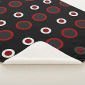 Mittelalterliche Moderne Rot, Schwarz und Grau Sherpadecke (3/4)