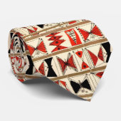 Mittelalterliche Moderne, Rot und Schwarz Abstrakt Krawatte (Gerollt)