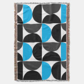 Mittelalterliche Moderne Schwarz Blau und Grau Decke (Vorderseite Vertikal)