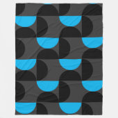 Mittelalterliche Moderne Schwarz Blau und Grau Fleecedecke (Vorderseite)