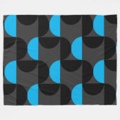 Mittelalterliche Moderne Schwarz Blau und Grau Fleecedecke (Vorderseite (Horizontal))
