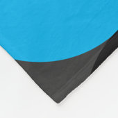 Mittelalterliche Moderne Schwarz Blau und Grau Fleecedecke (Ecke)