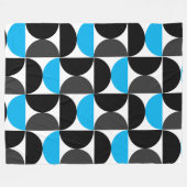 Mittelalterliche Moderne Schwarz Blau und Grau Fleecedecke (Vorderseite (Horizontal))