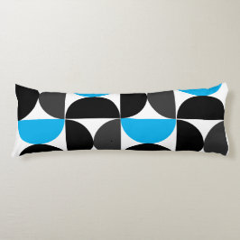 Mittelalterliche Moderne Schwarz Blau und Grau Seitenschläferkissen