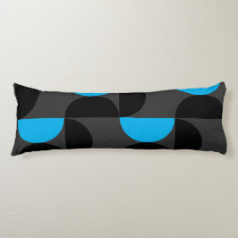 Mittelalterliche Moderne Schwarz Blau und Grau Seitenschläferkissen