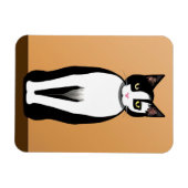 Mittelalterliche, moderne Schwarz-Weiß-Katze Magnet (Horizontal)