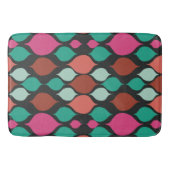 Mittelalterliche Moderne Schwarze Geometrie Badematte (Vorderseite)