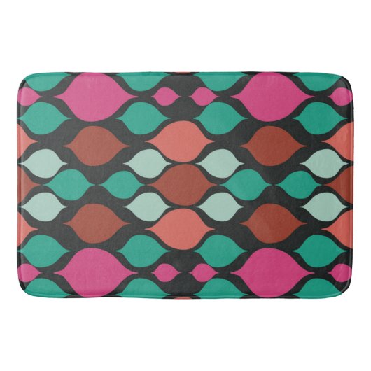 Mittelalterliche Moderne Schwarze Geometrie Badematte (Vorderseite)