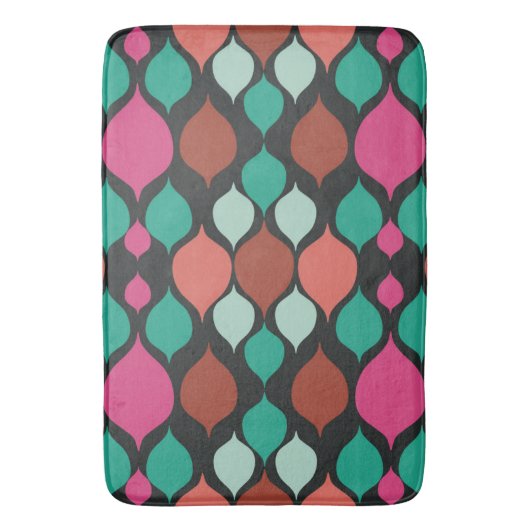 Mittelalterliche Moderne Schwarze Geometrie Badematte (Vorderseite Vertikal)