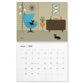 Mittelalterliche, moderne schwarze Katzen Kalender (Mär 2026)