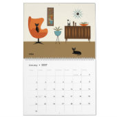Mittelalterliche, moderne schwarze Katzen Kalender (Jan 2027)