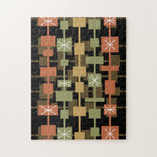 Mittelalterliche Moderne Schwarze mehrfarbig Puzzle