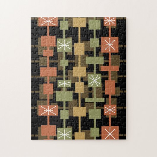 Mittelalterliche Moderne Schwarze mehrfarbig Puzzle (Vertikal)