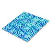 Mittelalterliche Moderne Spiralen - aqua multi Fliese (Seite)