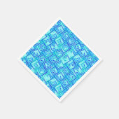 Mittelalterliche Moderne Spiralen - aqua multi Serviette (Ecke)