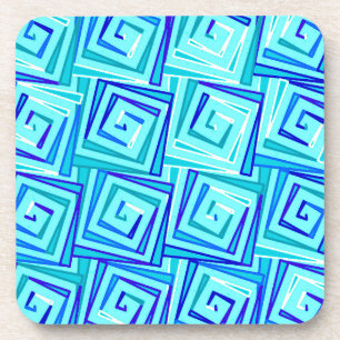 Mittelalterliche Moderne Spiralen - aqua multi Untersetzer