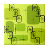 Mittelalterliche moderne Sputnik-Chartreuse Fliese (Vorderseite)