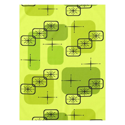 Mittelalterliche moderne Sputnik-Chartreuse Tischdecke (Vorderseite)