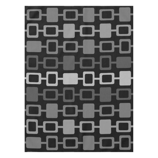 Mittelalterliche moderne Square Columns Black Gray Tischdecke (Vorderseite)