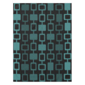 Mittelalterliche moderne Square Columns Schwarz Aq Tischdecke (Vorderseite)