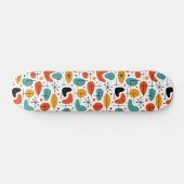 Mittelalterliche moderne Sternenexplosion Muster Skateboard (Horizontal)