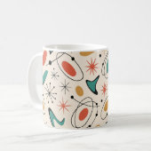 Mittelalterliche moderne Sternenexplosionsmuster Kaffeetasse (Vorderseite Links)