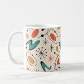 Mittelalterliche moderne Sternenexplosionsmuster Kaffeetasse (Links)