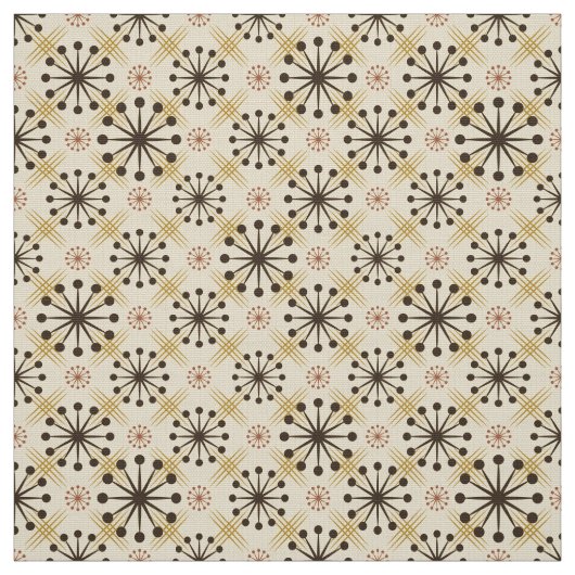 Mittelalterliche Moderne Sternexplosion Brawn Clay Stoff (Muster)