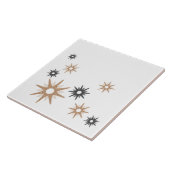 Mittelalterliche Moderne Sternexplosion Rosa & Sil Fliese (Seite)