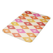 Mittelalterliche moderne Sternexplosionen auf Retr Badematte (Schrägansicht)