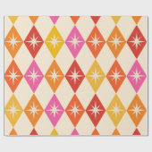 Mittelalterliche moderne Sternexplosionen auf Retr Geschenkpapier (Flach)