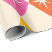 Mittelalterliche moderne Sternexplosionen auf Retr Geschenkpapier (Rolleneckpunkt)