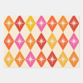 Mittelalterliche moderne Sternexplosionen auf Retr Geschenkpapier Set (Vorderseite 2)