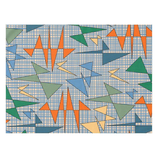 Mittelalterliche moderne Triangulation Abstrakte A Tischdecke (Vorderseite (Horizontal))