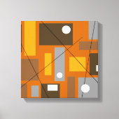 Mittelalterliche, moderne, umrissene Canvas Abstra Leinwanddruck (Vorderseite)