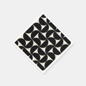 Mittelalterliche moderne Vintage Muster Schwarz/We Serviette (Ecke)