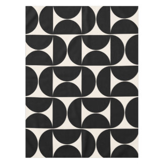Mittelalterliche moderne Vintage Muster Schwarz/We Tischdecke