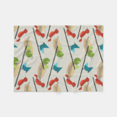 Mittelalterliche moderne Vögel Fleecedecke (Vorderseite (Horizontal))