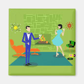 Mittelalterliche Moderne Wohnzimmermappe Magnet (Vorne)