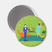 Mittelalterliche Moderne Wohnzimmermappe Magnet (Vorderseite/Rückseite)