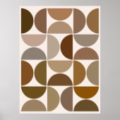 Mittelalterliche Moderne Zeitkreise Browns+Cream Poster (Vorne)