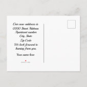 Mittelalterliche moderne Zuhause mit Cat Ankündigungspostkarte (Rückseite)