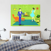 Mittelalterliche moderne, zweistöckige Canvas druc Leinwanddruck (Insitu (Schlafzimmer))
