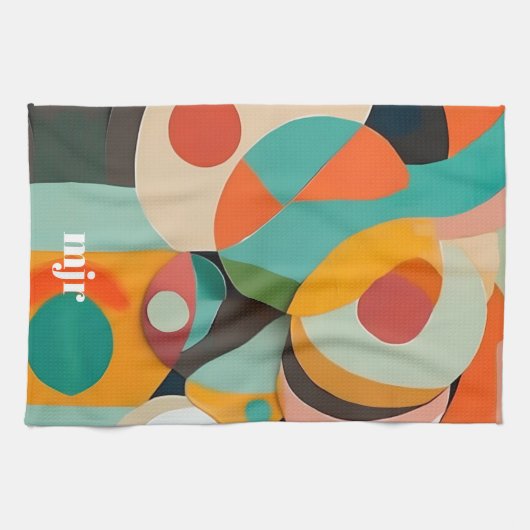 Mittelalterliche Monografie oder Name der Modernen Geschirrtuch (Horizontal)