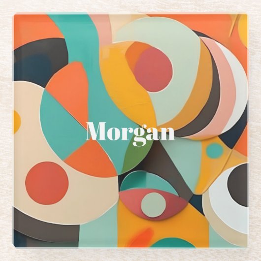 Mittelalterliche Monografie oder Name der Modernen Glasuntersetzer (Vorderseite)