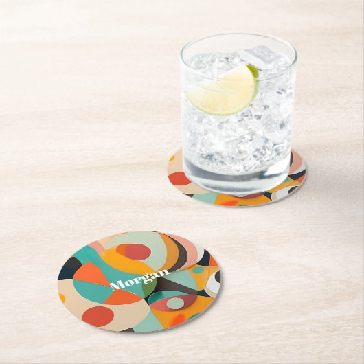 Mittelalterliche Monografie oder Name der Modernen Runder Pappuntersetzer (Vor Ort)