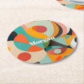 Mittelalterliche Monografie oder Name der Modernen Runder Pappuntersetzer (Angewinkelt)