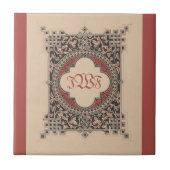 Mittelalterliche Monogramm keltische Knochen Vinta Fliese (Vorderseite)